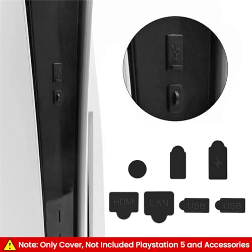 ZORBES® Dust Plug for PS5, 27PCS Kit for PS5 Slim Console Silicone Plugs Protector Antidust Cover Dustproof PlayStation 5 Disk Digital Game Accessories ZORBES® Dust Plug for PS5, 27PCS Kit for PS5 Slim Console Silicone Plugs Protector Antidust Cover Dustproof PlayStation 5 Disk Digital Game Accessories
